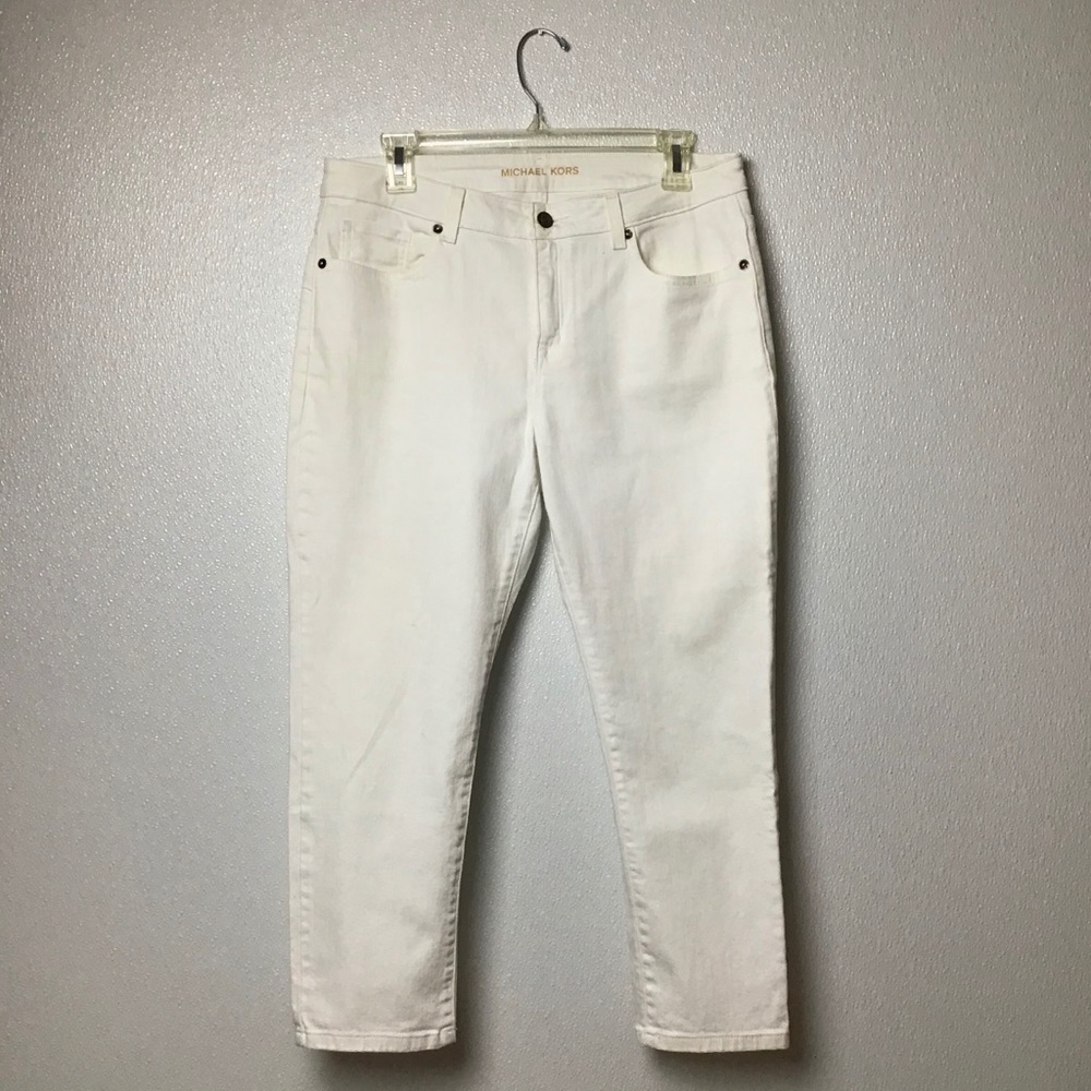 GUC Michael Kors White Cropped Ankle Jeans size 8